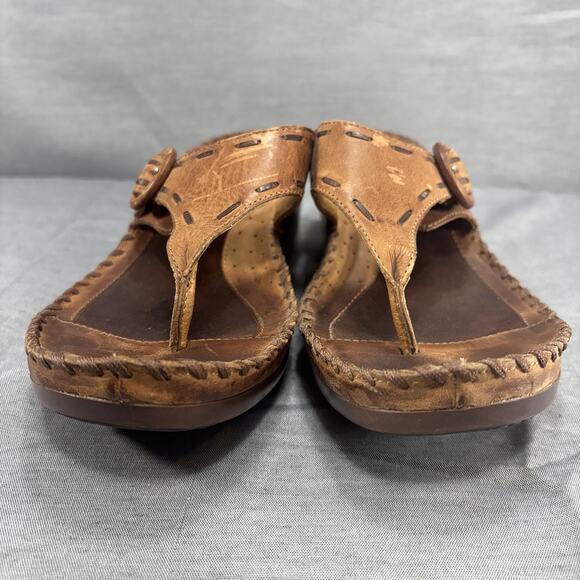 Ariat Women’s Brown Wedge Heeled Thong Sandals 10B Style # 53495 - Picture 2 of 8